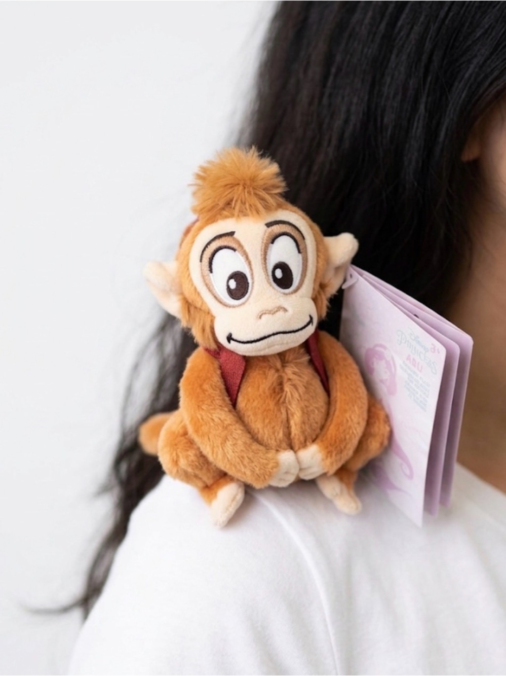 NEW Disney Parks Aladdin Abu Monkey Magnetic Shoulder Pal Plush doll